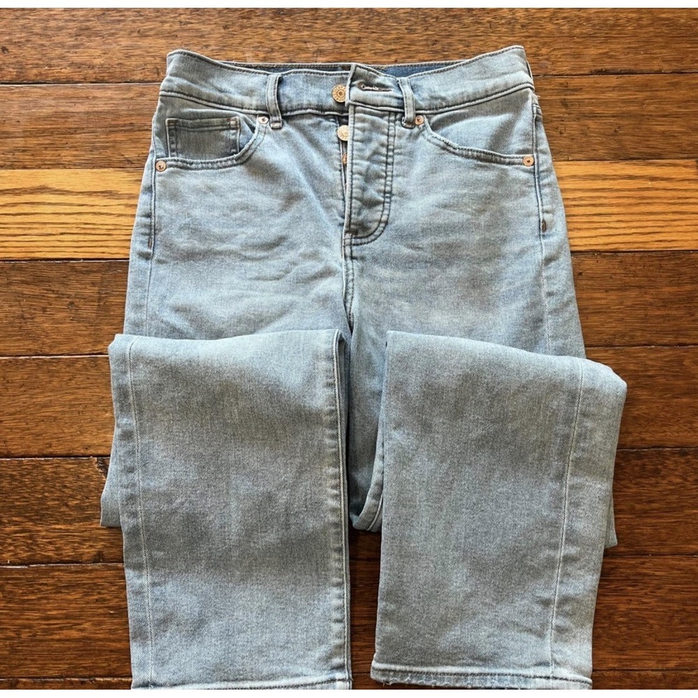 Express high-waisted light wash jeans women's Size 0R Good Condition
